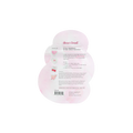 Back of pink cloud-shaped pouch, showing ingredient information. 