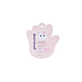 Pink hand mask with white bear head character.
