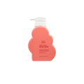 Peach-colored bottle of dearcloud Daily Glow Body Wash with a pump dispenser.