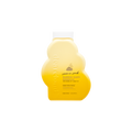 Front of Cloud Shaped Bubble Bath Essence Bottle with twist off white cap. Yellow gradient bottle.